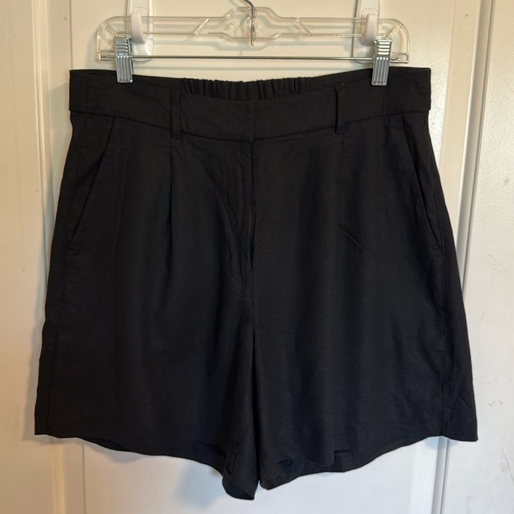 Linen trouser shorts